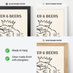 After 6 Beers Poster – Funny Drinking Wall Art