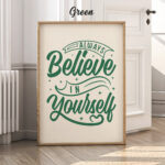 Believe In Yourself Poster – Positive Quotes Wall Art