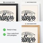 Believe In Yourself Poster – Positive Quotes Wall Art
