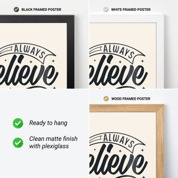 Believe In Yourself Poster – Positive Quotes Wall Art