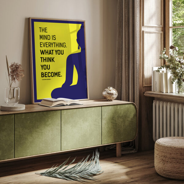 Buddha Quote Poster – The Mind Is Everything Wall Art Print
