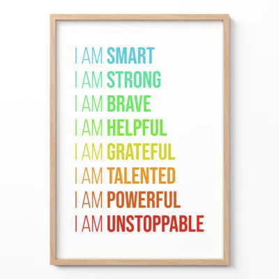 Kids Affirmation Wall Art