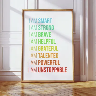 Kids Affirmation Wall Art