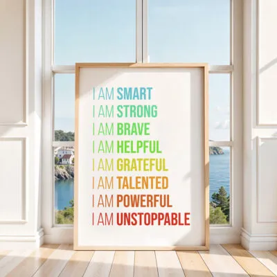 Kids Affirmation Wall Art