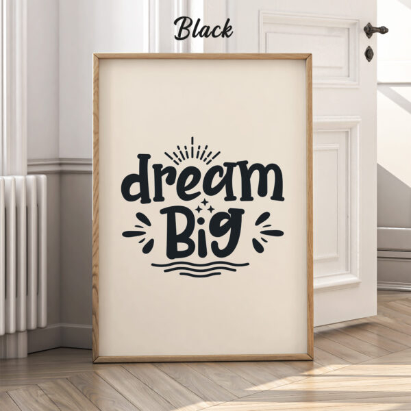 Dream Big Poster – Positive Quotes Wall Art