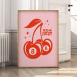 Feeling Lucky Wall Art – Retro Cherry 8 Ball Poster