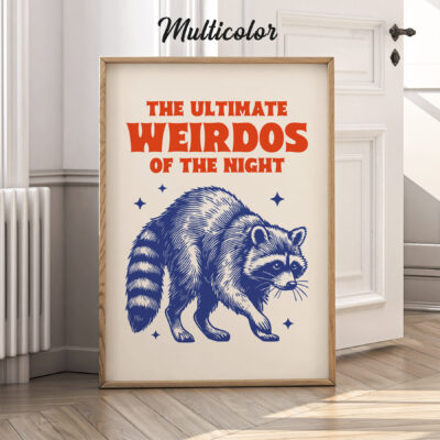 Night Raccoon Poster – The Ultimate Weirdos of the Night Print