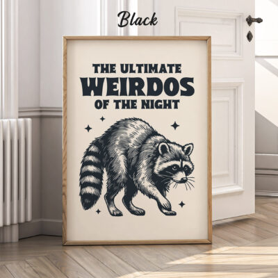 Night Raccoon Poster – The Ultimate Weirdos of the Night Print