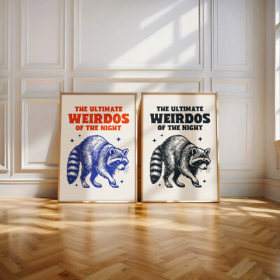 Night Raccoon Poster – The Ultimate Weirdos of the Night Print