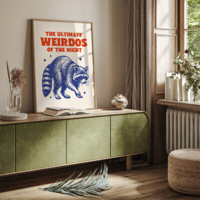 Night Raccoon Poster – The Ultimate Weirdos of the Night Print