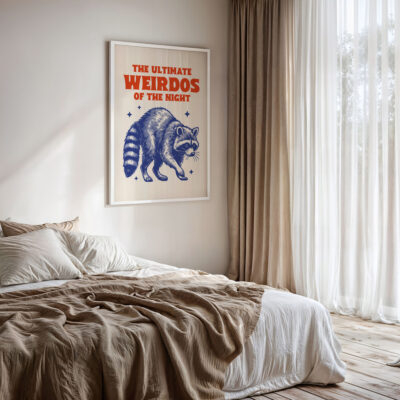 Night Raccoon Poster – The Ultimate Weirdos of the Night Print