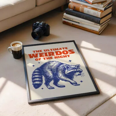 Raccoon Wall Art – The Ultimate Weirdos of the Night
