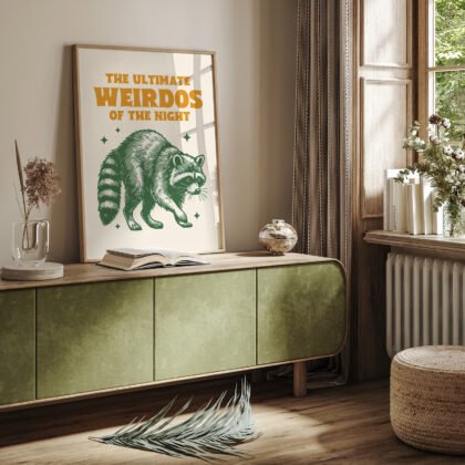 Raccoon Art Print – The Ultimate Weirdos of the Night