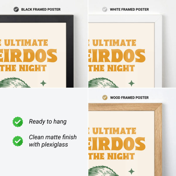 Weird Raccoon Poster – The Ultimate Weirdos of the Night Print