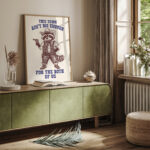 Cowboy Raccoon Poster – This Town Ain’t Big Enough Print