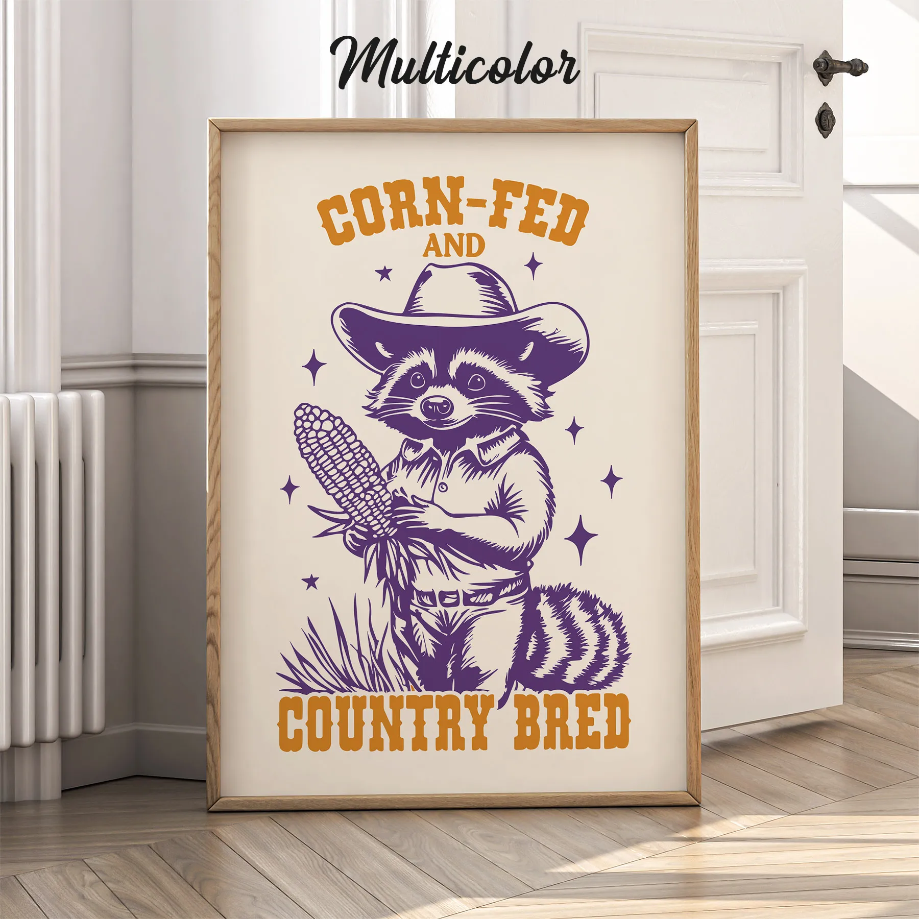 Wandbild – Cowboy Waschbär