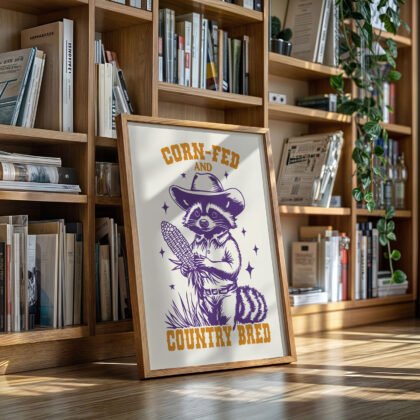Raccoon Cowboy Wall Art