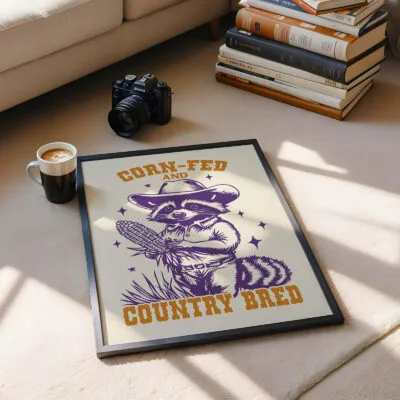 Wandbild – Cowboy Waschbär