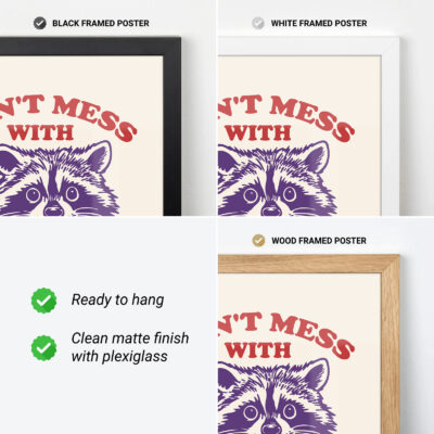 Chef Raccoon Poster – Retro Animal Posters Chef Raccoon Poster – Retro Animal Posters