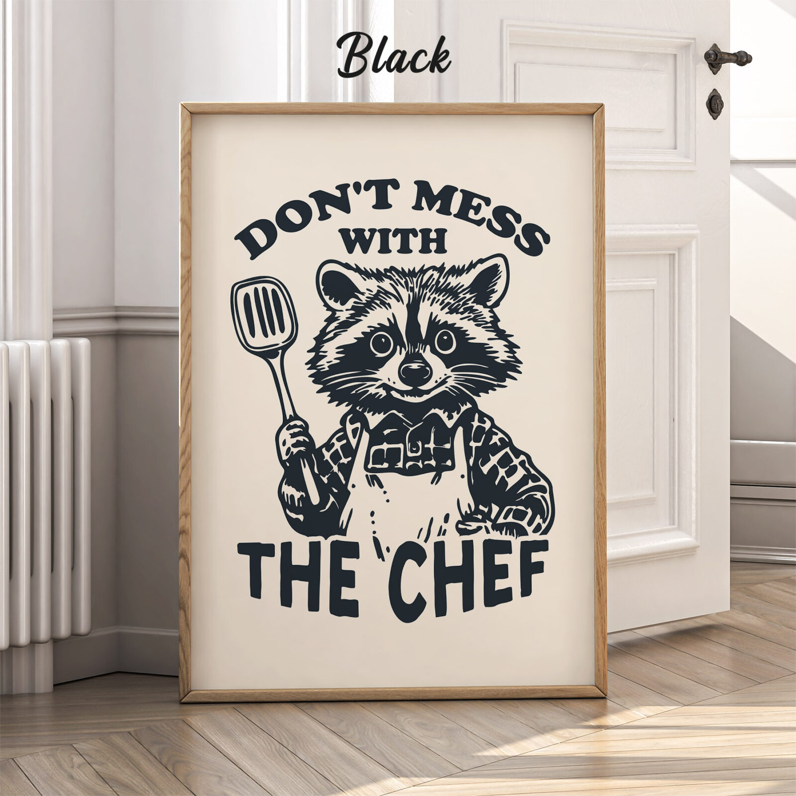 Chef Raccoon Poster – Retro Animal Posters Chef Raccoon Poster – Retro Animal Posters