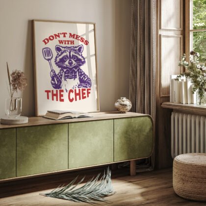 Raccoon Chef Wall Art