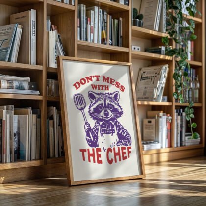 Raccoon Chef Wall Art