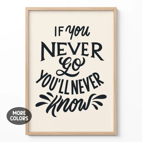 If You Never Go, You’ll Never Know – Poster or Canvas Print
