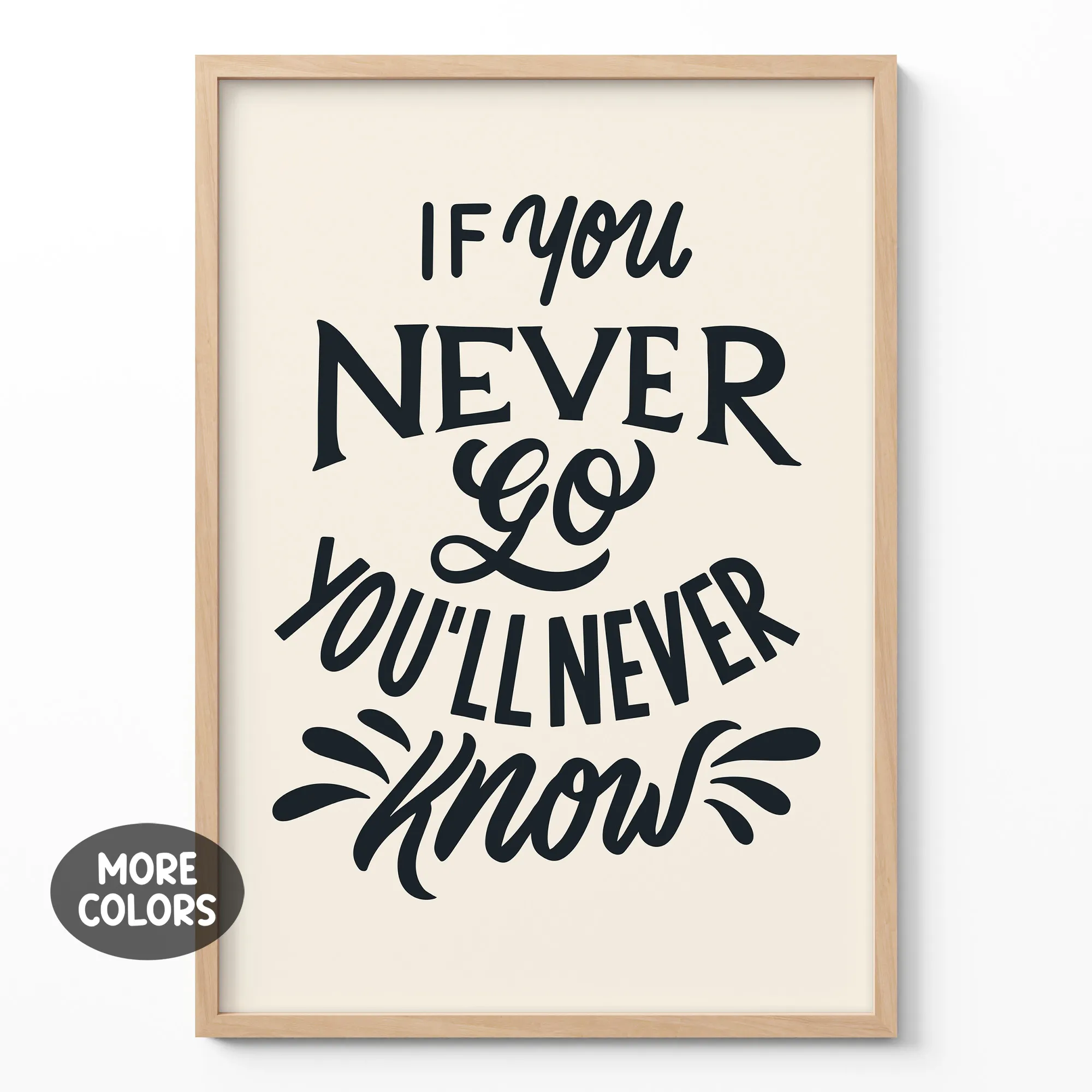 If You Never Go, You’ll Never Know – Poster or Canvas Print