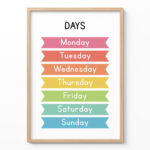 Days of the Week Poster – Colorful Educational Print for Kids