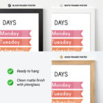 Days of the Week Poster – Colorful Educational Print for Kids