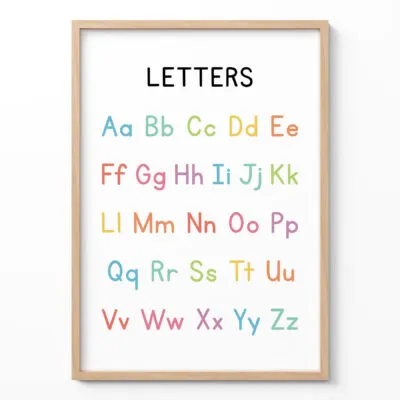 Wandbild für Kinder – Alphabet