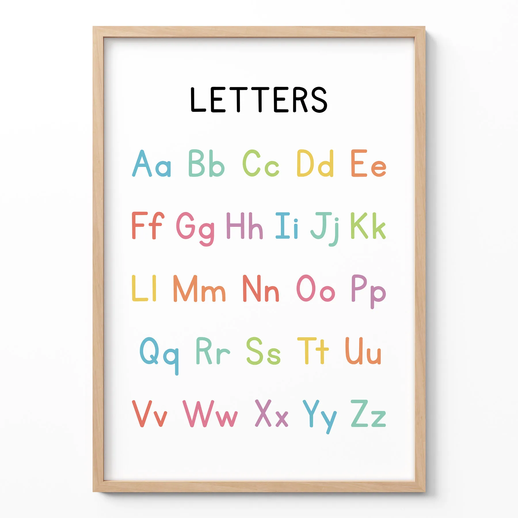 Wandbild für Kinder – Alphabet
