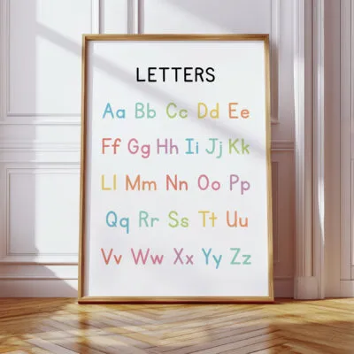 Wandbild für Kinder – Alphabet