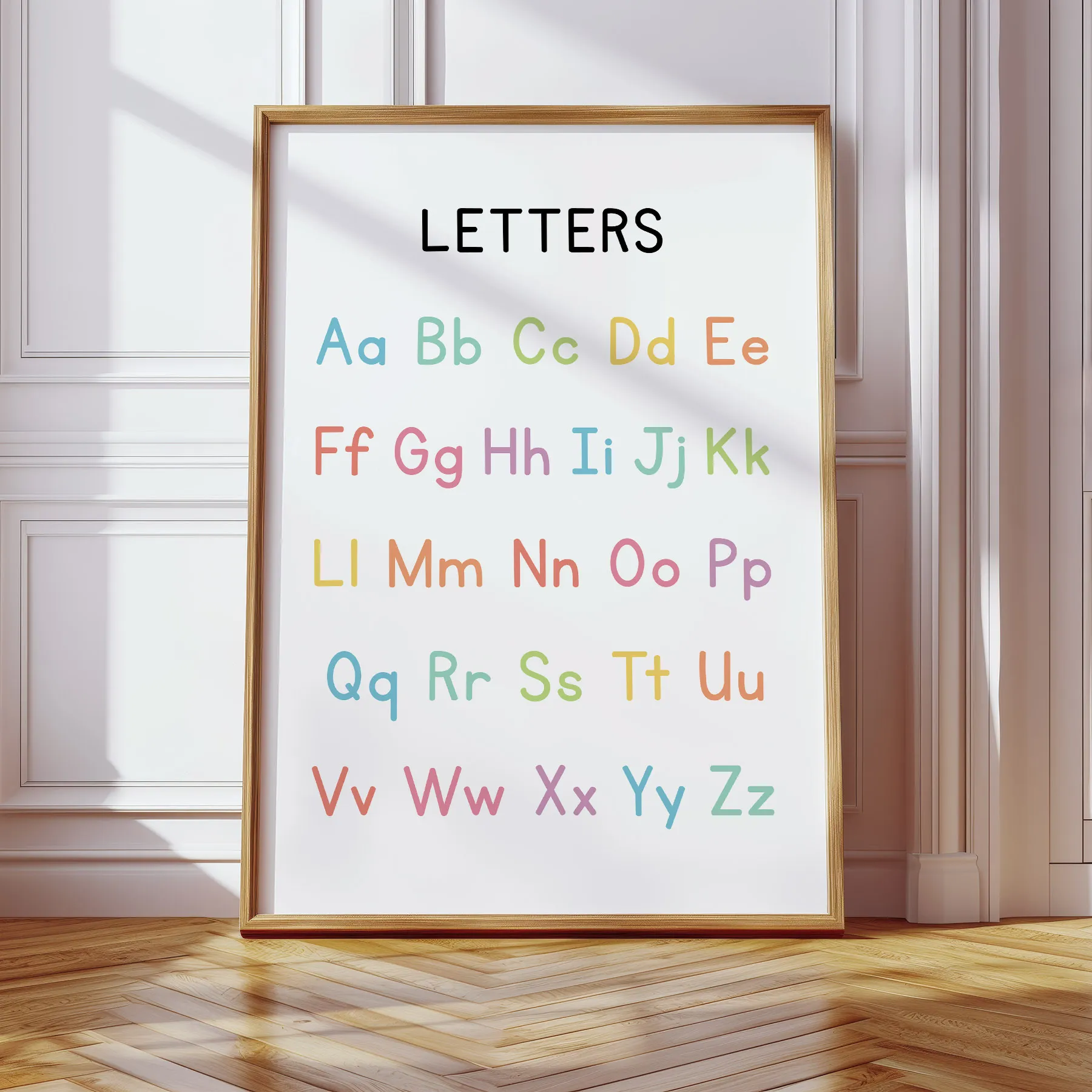 Wandbild für Kinder – Alphabet