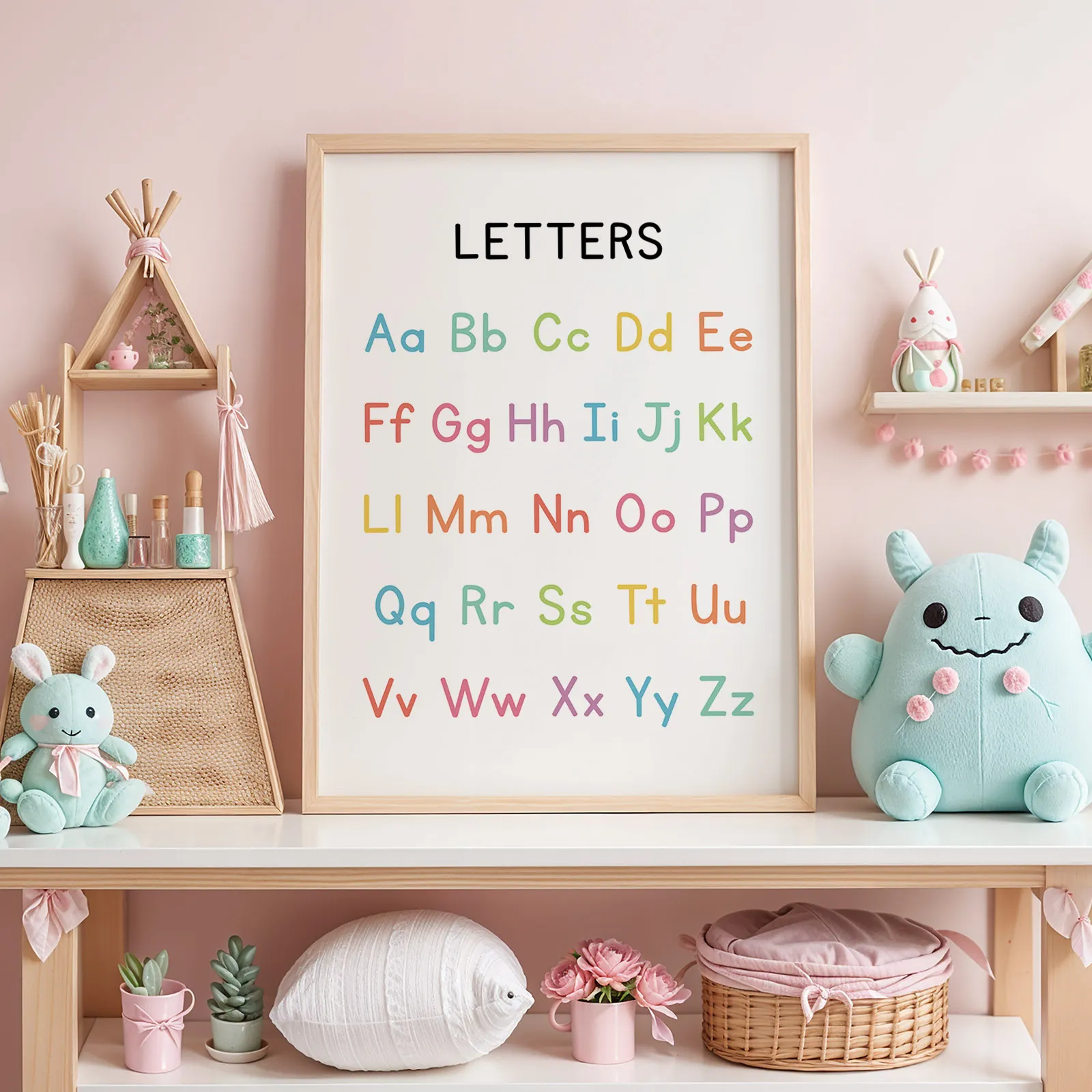 Wandbild für Kinder – Alphabet