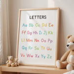 Alphabet Poster for Kids – Colorful Letters Educational Print