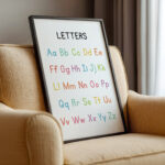 Alphabet Poster for Kids – Colorful Letters Educational Print