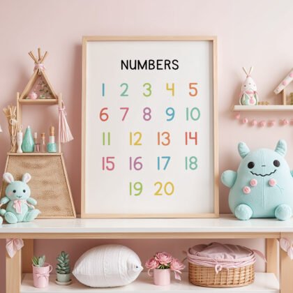 Numbers 1–20 Educational Wall Art