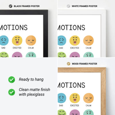 Emotions Poster for Kids – Colorful Feelings Educational Print