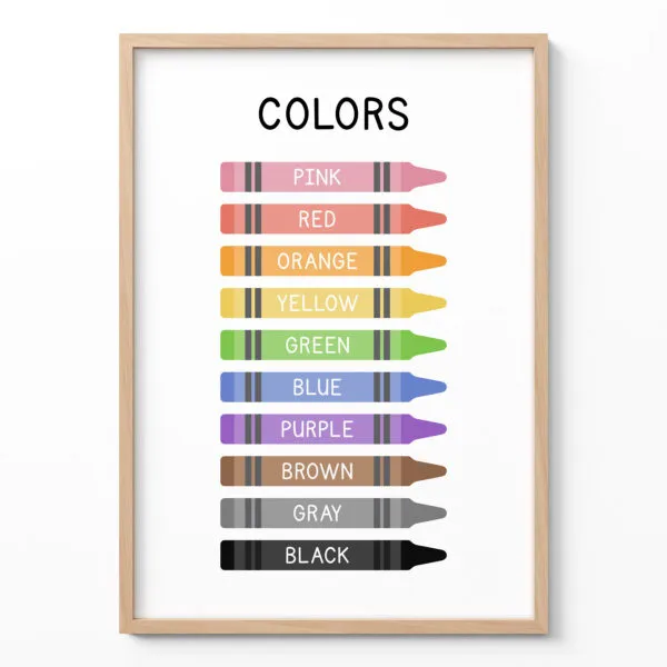 Wandbild für Kinder – Farben