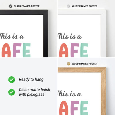 Safe Space Classroom Poster – Positive Affirmation Wall Art