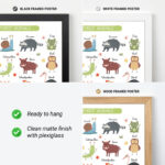 Montessori Animals Poster – Educational Woodland Print