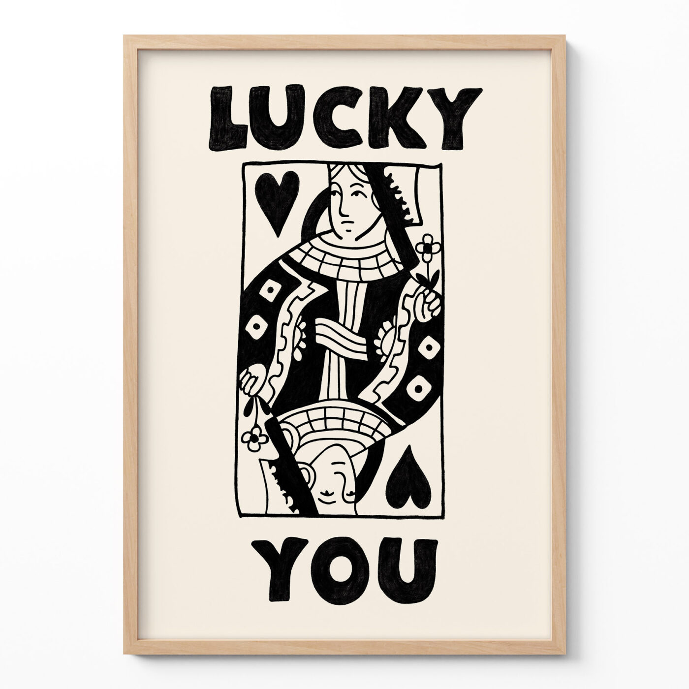 Queen of Hearts Wall Art – Lucky You Print
