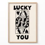 Queen of Hearts Wall Art – Lucky You Print
