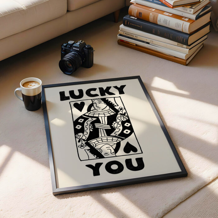 Queen of Hearts Wall Art – Lucky You Print
