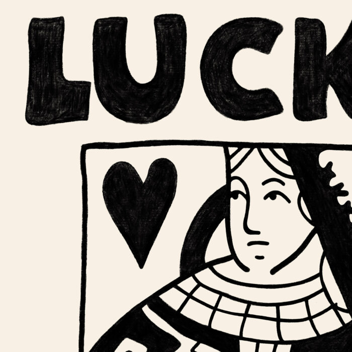 Queen of Hearts Wall Art – Lucky You Print