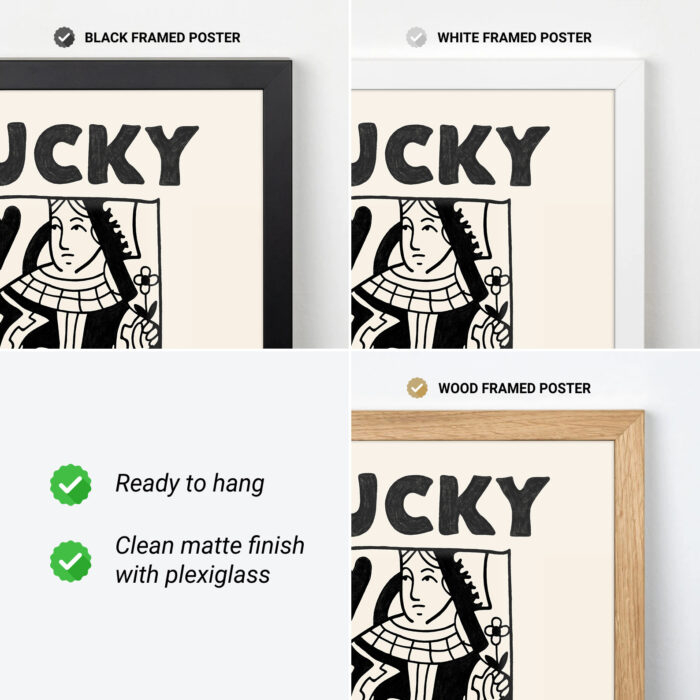 Queen of Hearts Wall Art – Lucky You Print