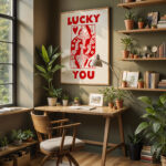 Red Queen Wall Print – Lucky You Playing Card Art