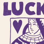 Lucky Queen Wall Art – Playful Purple Hearts Print