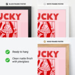 Lucky You Art Print – Playful Queen of Hearts Poster